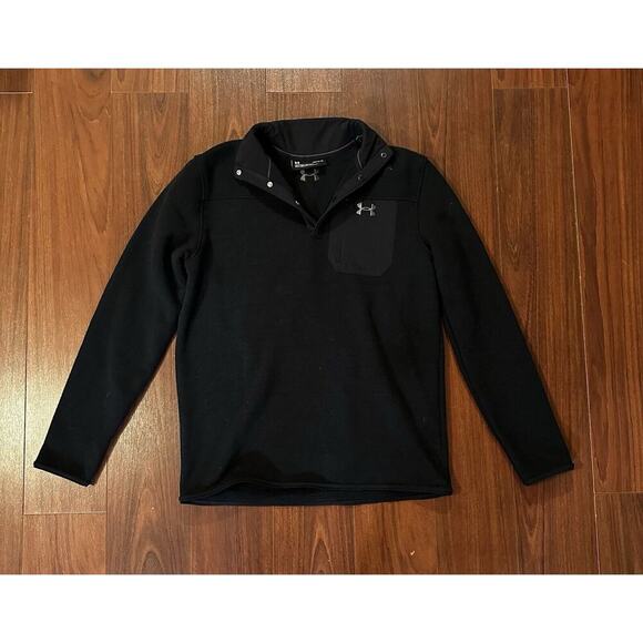 Underarmour Teen's Pull On Sweater Black‎ Sz M NWT - Picture 1 of 9